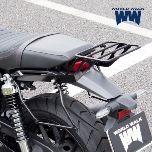 WW製/ワールドウォーク ホンダ GB350S用リアキャリア+バッグサポート1本セット wca-58-wca11b-1 ツーリングバッグ シンプル設計