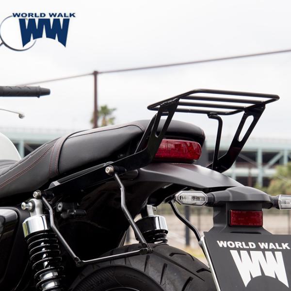 WW製/ワールドウォーク ホンダ GB350S用リアキャリア+バッグサポート1本セット wca-58-wca11b-1 ツーリングバッグ シンプル設計_2