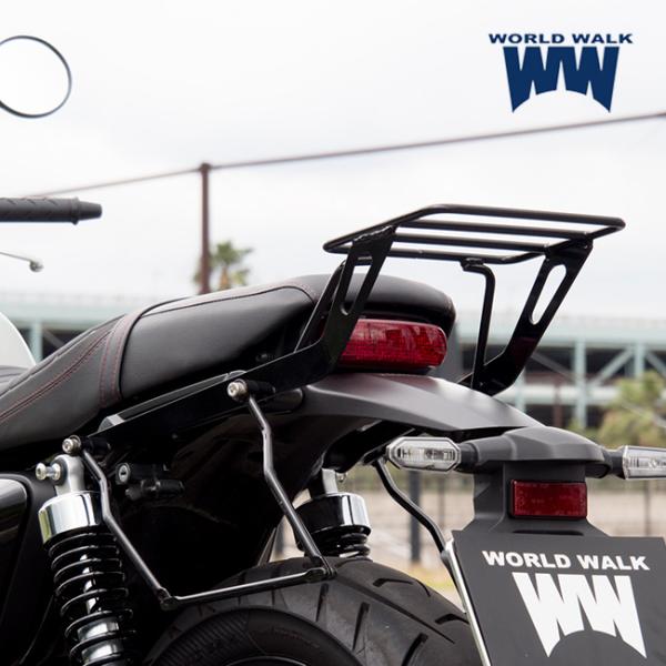 WW製/ワールドウォーク ホンダ GB350S用リアキャリア+バッグサポート2本セット wca-58-wca11b-2 ツーリングバッグ シンプル設計