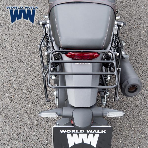 WW製/ワールドウォーク ホンダ GB350S用リアキャリア+バッグサポート2本セット wca-58-wca11b-2 ツーリングバッグ シンプル設計_3