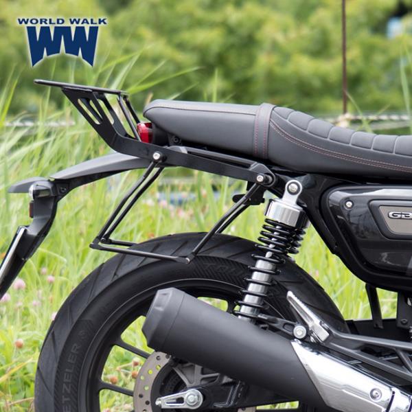 WW製/ワールドウォーク ホンダ GB350S用リアキャリア+バッグサポート2本セット wca-58-wca11b-2 ツーリングバッグ シンプル設計_5