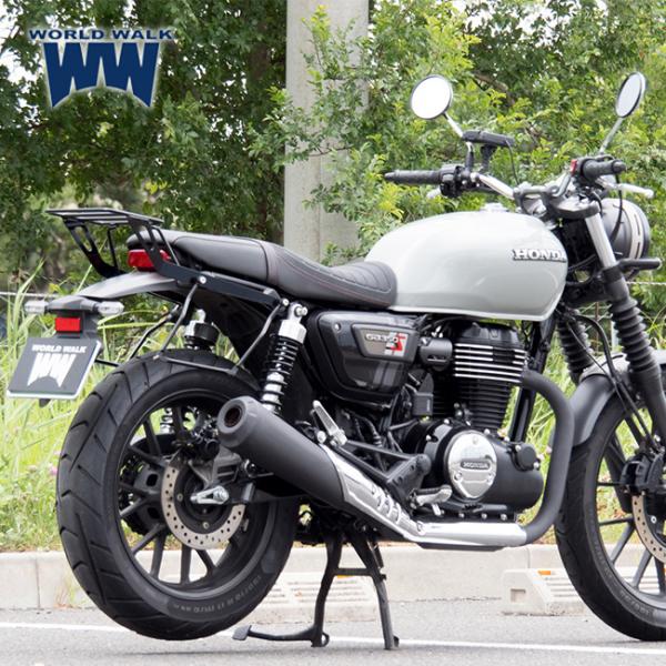 WW製/ワールドウォーク ホンダ GB350S用リアキャリア+バッグサポート2本セット wca-58-wca11b-2 ツーリングバッグ シンプル設計_7