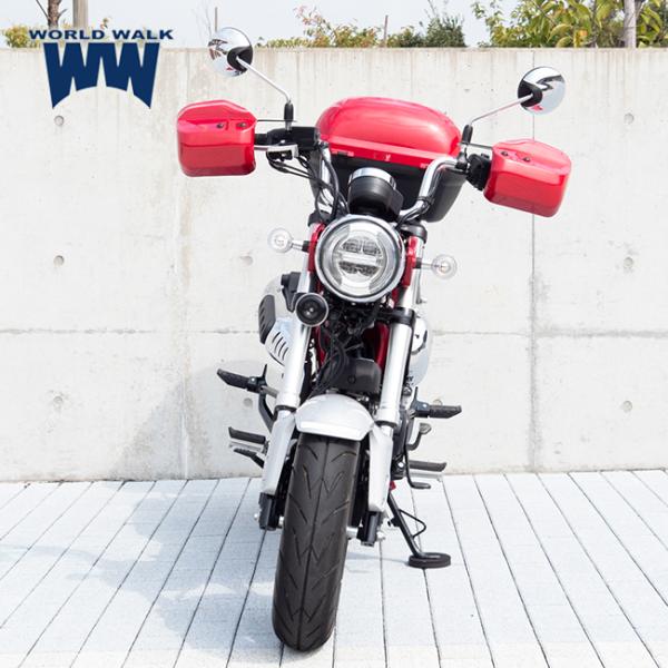 納期約1ヶ月〜 ワールドウォーク ダックス125専用 塗装ナックルガード パールネビュラレッド ws-44-RD 8BJ-JB04対応 防風 防寒_10