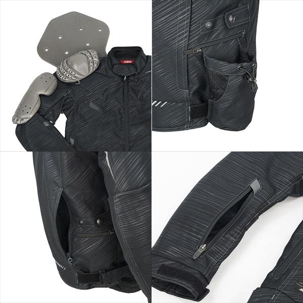 M大きさ 気が大きい&amp;読み込む RR7251 エアベントライディングジャケット 黒いことロゴタイプ