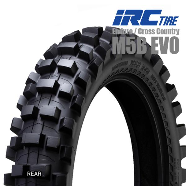 送料無料 IRC M5B EVO 120/80-18 18inch 62M WT 321667 アイアールシー リア用 チューブタイプ 公道走行不可 マディレース CRF450L