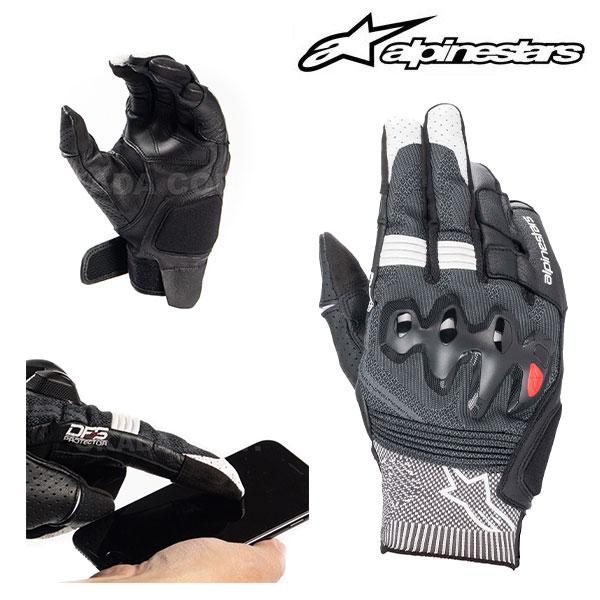 alpinestars/アルパインスターズ 3567122 MORPH SPORT GLOVES S BLACK WHITE 黒 白 モーフ 運動競技 地球儀 本革 プロテクター 自動二輪車 CE標準尺度 スマホタッチ