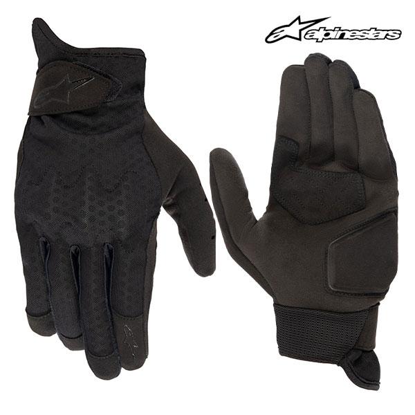 alpinestars/アルパインスターズ 3599723 STATED AIR WOMEN'S GLOVE 1100 BLACK BLACK スマホタッチ 合皮 街乗り 夏 サマー グローブ バイク 手袋