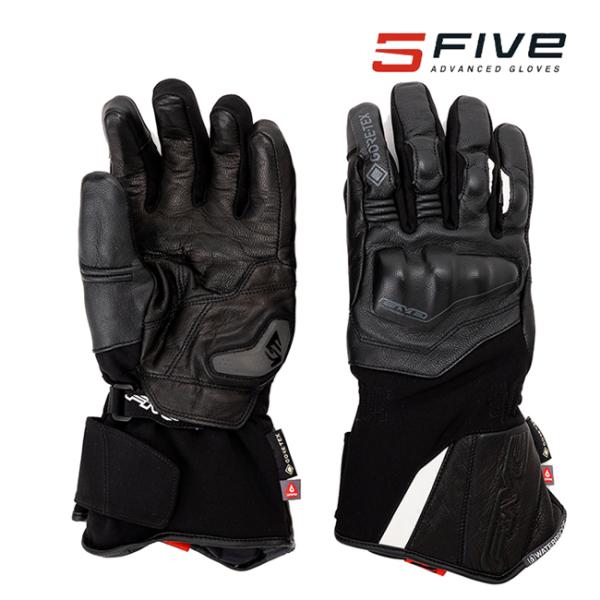 FIVE/ファイブ/5 WFX SKIN EVO WOMAN GTX サイズM BLACK WHITE 黒 白 プロテクター レディース グローブ バイク 手袋 革 レザー 冬 スマホ タッチスクリーン