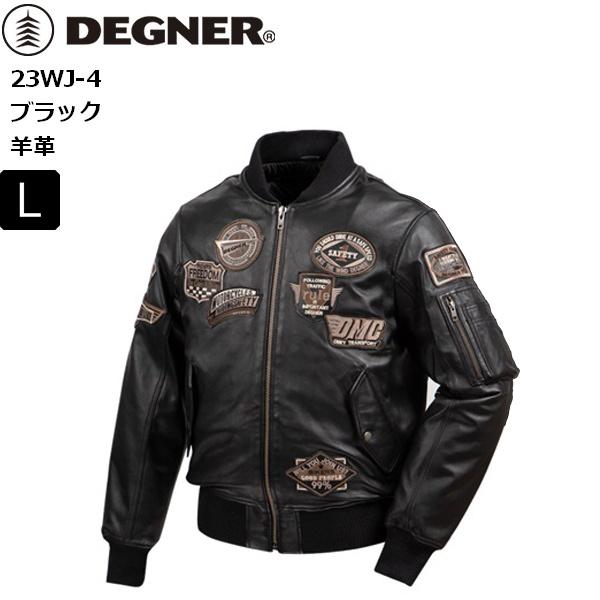 送料無料 ブラック/L デグナー/DEGNER 23WJ-4 シープレザー MA-1 ジャケット