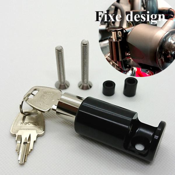 Fixe design ヘルメットロック M1 BLK 汎用 FDHL101B ヘルメットホルダー ブラック 黒 フィックスデザイン 盗難防止 ジュラルミン デフスタンダード