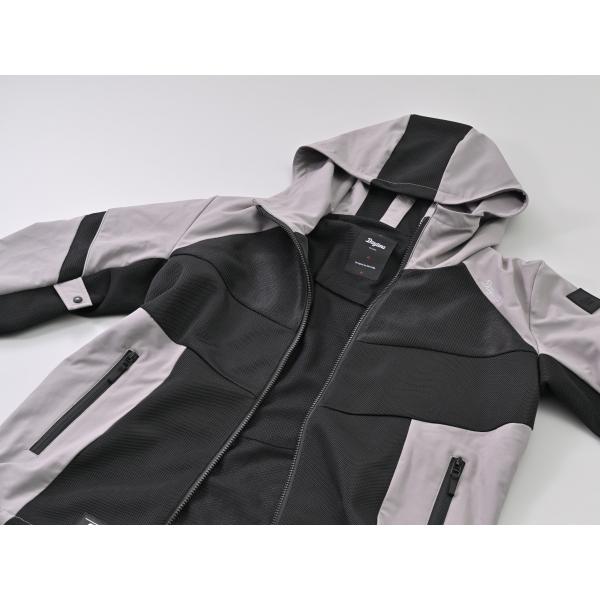 ブラックグレー/2XL 送料無料 DAYTONA/デイトナ DJ-010 ハーフメッシュパーカー 46816_5