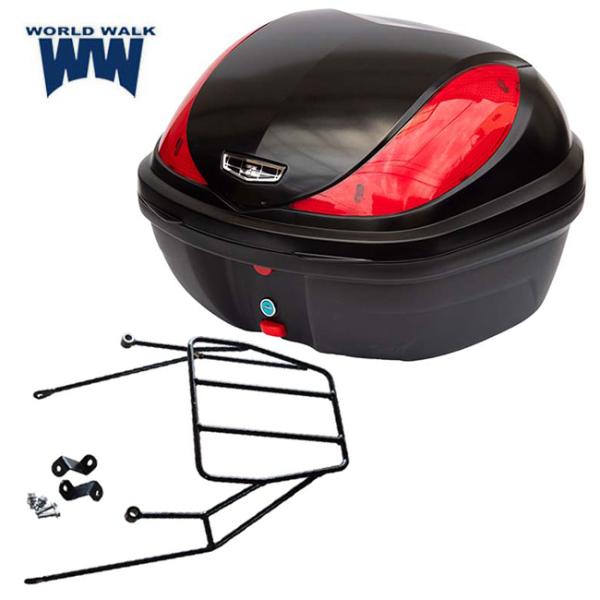 ワールドウォーク シグナスX 純正色塗装リアボックスキャリアセット ブラックメタリックX wca-46-hwb32-9-blk 32L