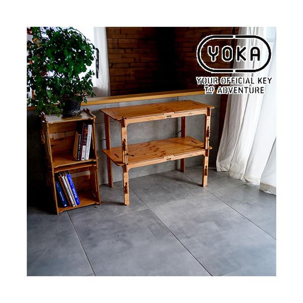 YOKA/ヨカ STACKING SHELF LIGHT スタッキングシェルフライト 針葉樹合板 ２段セット 木製 家具 おしゃれ アンティーク 国産 日本製 ワイルド感