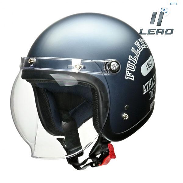 LEAD/リード工業 MOUSSE 開閉式バブルシールド 利便 定番 PSC SG 全排気量対応 開閉式シールド スモールジェット フリーサイズ マットダークブルー