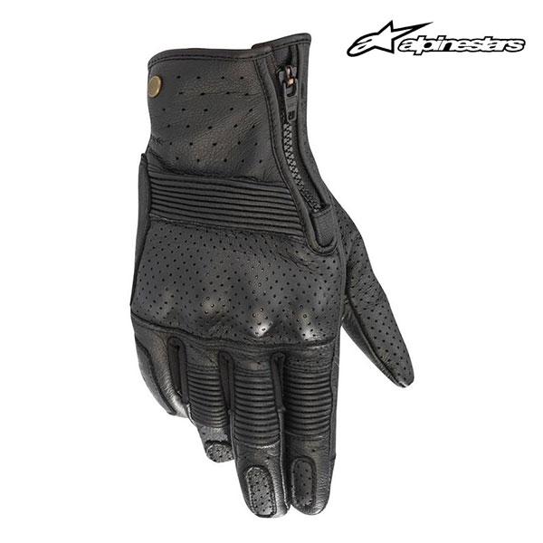 alpinestars/アルパインスターズ 1694787101 RAYBURN V2 LEATHER GLOVE 10 BLACK Sサイズ プレミアムレザー プロテクター ファスナー