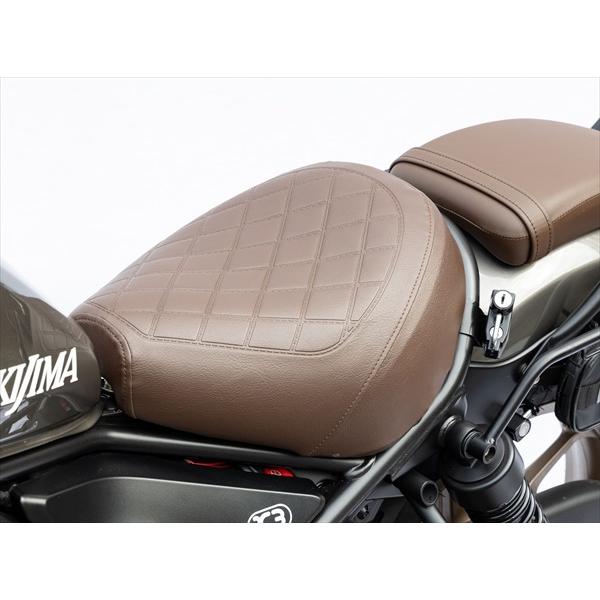 KIJIMA シート リーチタイプF ダイヤBR レブル250/S/500 ブラウン