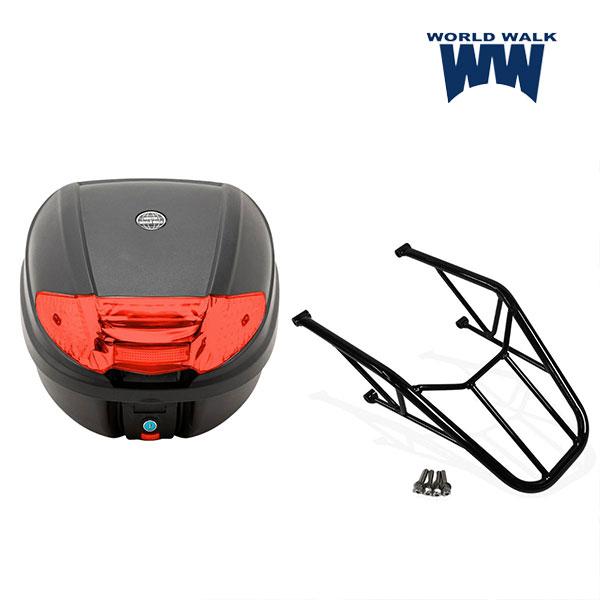WW製/ワールドウォーク wca-62-hwb30 レブル250/500用リアキャリア_ファットバータイプ 30リッターボックスセット スチール box