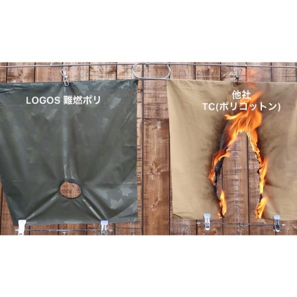 8月下旬入荷予定  LOGOS/ロゴス 71801000 LLL プライベートシェルター210-BF シルバーコーティング 家族 難燃加工 大型採光窓 避難所 表札用ポケット_13