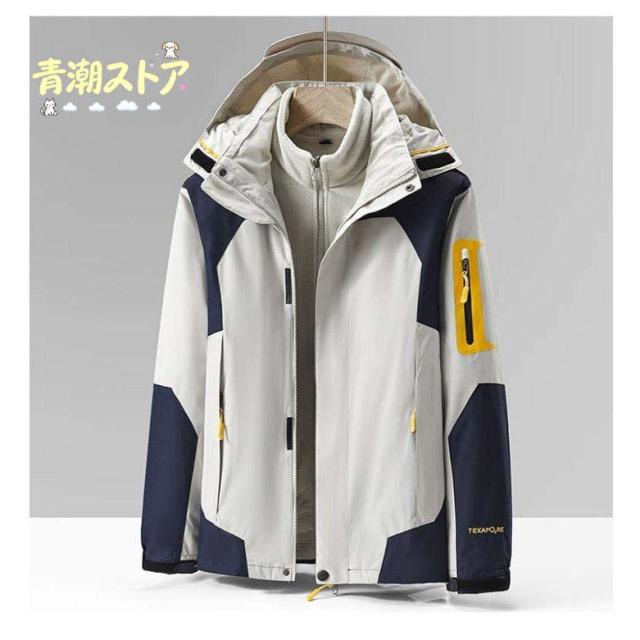 防水 レディース 冬 重ね着 長袖 フード付き ライナー付き 春 防水 マウンテンパーカー 2WAY 防寒 冬服 防風 登山ウェア 登山 秋 防寒 秋_15