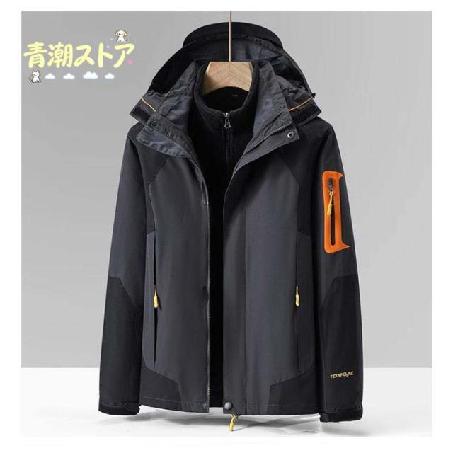 防水 レディース 冬 重ね着 長袖 フード付き ライナー付き 春 防水 マウンテンパーカー 2WAY 防寒 冬服 防風 登山ウェア 登山 秋 防寒 秋_18