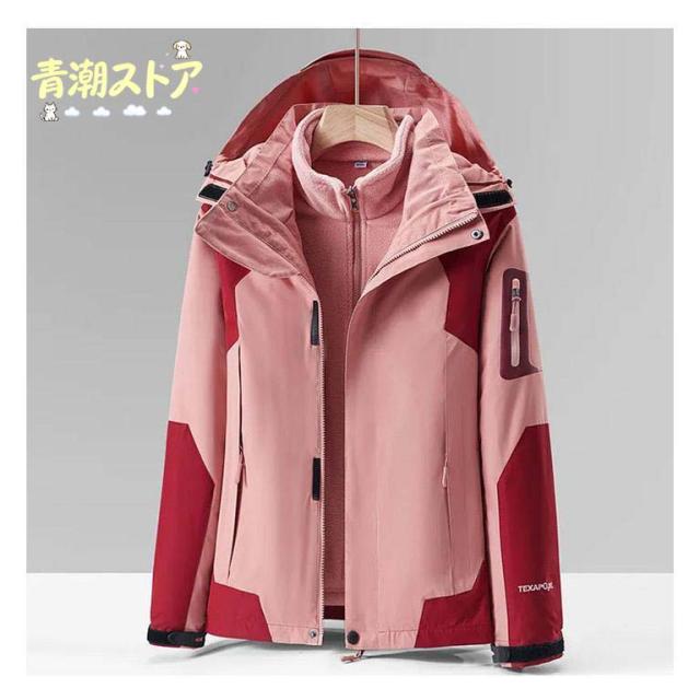 防水 レディース 冬 重ね着 長袖 フード付き ライナー付き 春 防水 マウンテンパーカー 2WAY 防寒 冬服 防風 登山ウェア 登山 秋 防寒 秋_9