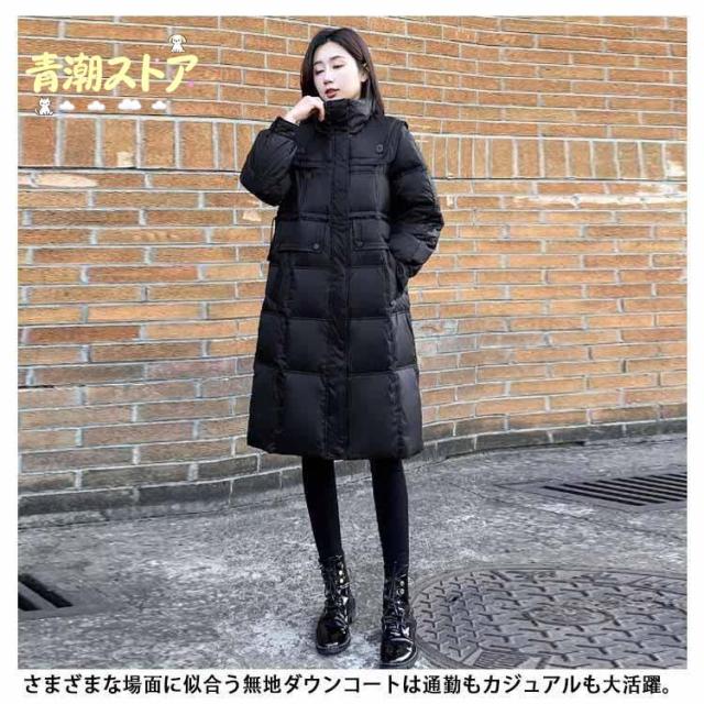 中綿コート レディース フード付き 中綿ジャケット ロング 秋冬 アウター 厚手 体型カバー 防寒 あったか 無地 おしゃれ 綿入り 暖かい ゆったり_12