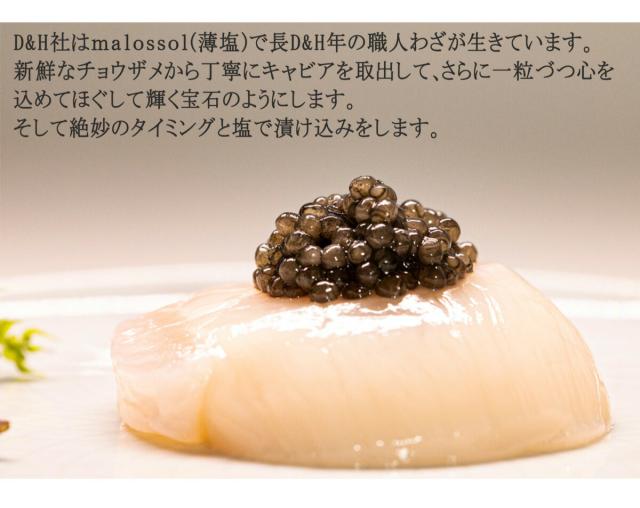 【キャビア高級ランクの中NO,２】フレッシュオセトラキャビア　D&H　caviar フレッシュオショートルキャビア缶100ｇ　【父の日　ギフト　プレゼント　お返し　お中元　お歳暮　パーティ】_3