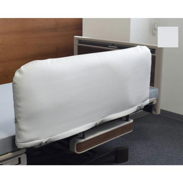 サイドレールクッションカバー 両面 グレー 介護用品 ベッド付属品 クッション入り 骨折・窒息事故防止 防汚加工 耐薬品 難燃素材 3箇所ボタンで簡単装着 特殊衣料 介護 施設