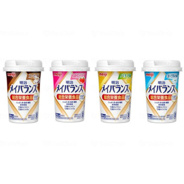 明治 メイバランスMiniカップ 4種6個セット ミルクテイストアソートBOX 介護食 コーヒー ストロベリー バナナ ヨーグルト 総合栄養食品 栄養調整食品