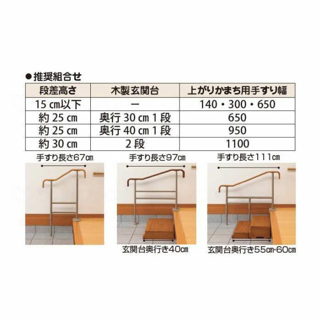 アロン化成 上がりかまち用手すり SM-650F 玄関手すり すべりにくい 木製 手すり 高さ5段階調節 スライド脚 段差昇降サポート 転倒予防 つかまり立ち 完成品 住宅改修 バリアフリー 介護用品 在宅介護 施設 病院 入院 リハビリ