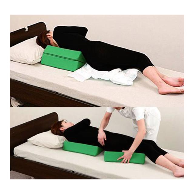 【ポイント5倍！3/7 10:00〜3/12 9:59】アイ・ソネックス ナーセントパット L50 体位変換クッション グリーン 30度保持 体圧分散 低反発 高密度ウレタン 通気性カバー ずれにくい 床ずれ防止 在宅介護 施設 福祉 入院 病院 高齢者 介護用品 リハビリ