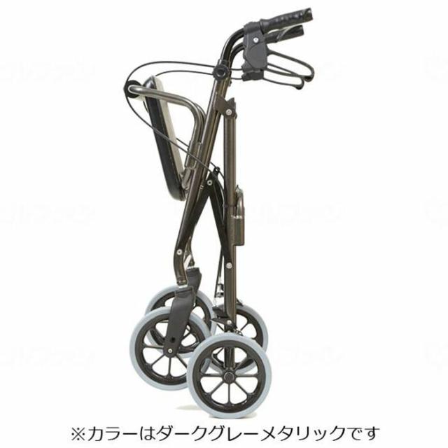 【GWポイント2倍！5/6 23:59まで！】【マスク一箱プレゼント中♪】歩行車 ハッピー２トール ダークグレーメタリック パールホワイト 竹虎 手押し車 折りたたみ式 介護用品 軽量8kg リハビリ 移動 高齢者 シニア 歩行介助 歩行補助 手押し車 プレゼント 母の日 敬老の日 ギ_3