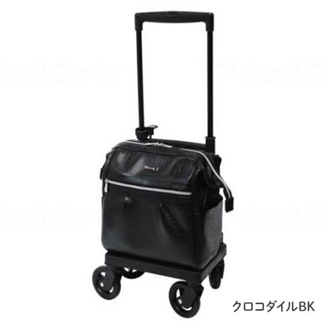 【ポイント5倍！5/13 09:59まで！】横押しカート メロディスムーズKBR シルバーカー 軽量 保冷バッグ仕様 口金入り 大きく開く コンパクト収納 グレー ブラック おしゃれデザイン 歩行補助 転倒予防 手押し車 散歩 買い物 通院 病院 旅行 プレゼント 母の日 敬老の日_1