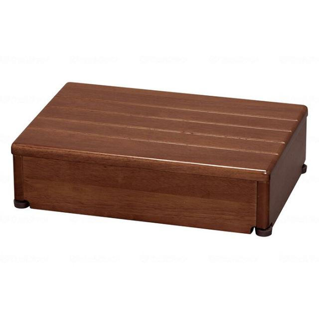 木製玄関台 45W-30-1段 幅45×奥行30×高さ12cm すべり止め アジャスター調整 固定金具付き 段差解消 玄関踏み台 ステップ 昇降補助 転倒防止 介護用品 在宅介護 施設 病院 入院 リハビリ バリアフリー アロン化成