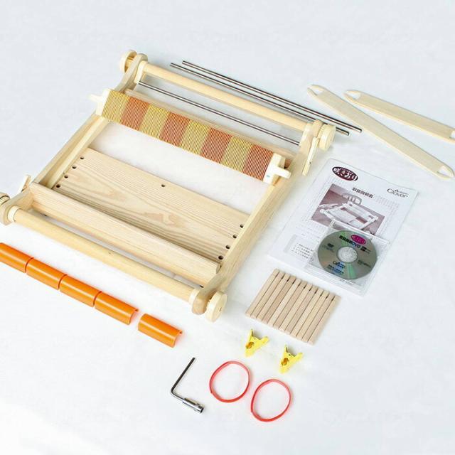 クロバー 咲き織り 手織り機 ハンディ織機 テーブルで簡単 手芸 レクリエーション 趣味 ハンドメイド 子供 お年寄り 40cm織り幅 初心者向けセット 取扱DVD付 介護用品 在宅介護 施設 病院 入院 リハビリ 敬老の日 プレゼント ギフト