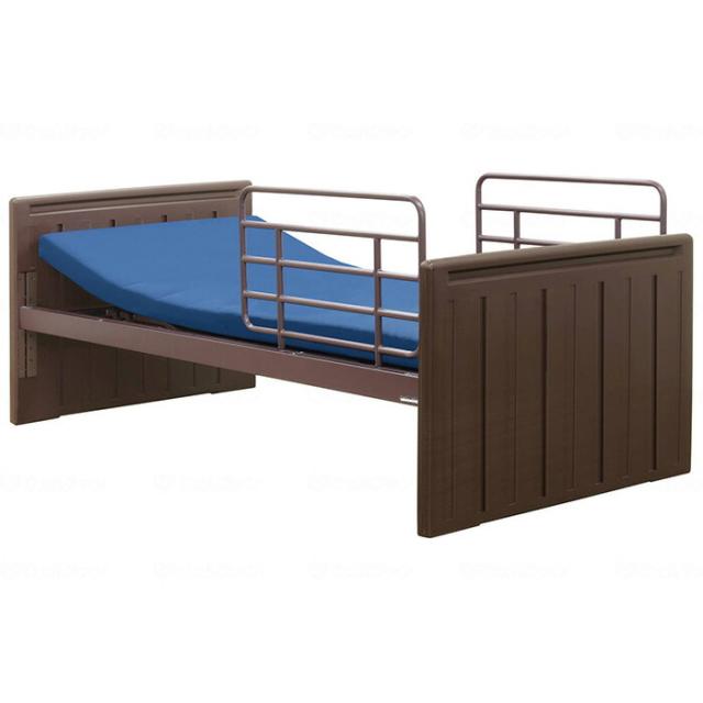 グランツ レンクル 1モーター 電動ベッド オーイーダブルマットレスセット ダークブラウン 介護用品 工具レス組立 軽量ボトム2分割構造 床面高6段階調整 介護用マットレス対応（91cm幅レギュラーサイズ）在宅介護 福祉 施設 メーカー直送