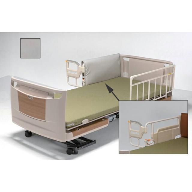 【全品ポイント5倍！6/12 9:59まで！】サイドレールクッションカバー L字用 グレー 44×75cm 介護用品 ベッド付属品 怪我防止 介護 施設
