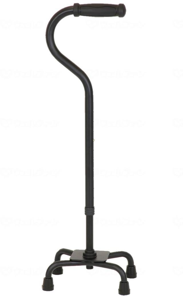 ウェルファン 夢ライフ 4点ステッキ（杖） ブラック【介護用品 福祉用具 歩行関連 四点杖 ステッキ 軽量 杖 おしゃれ ステッキ 軽量 プレゼント ギフト 自立 4点杖 多点杖】