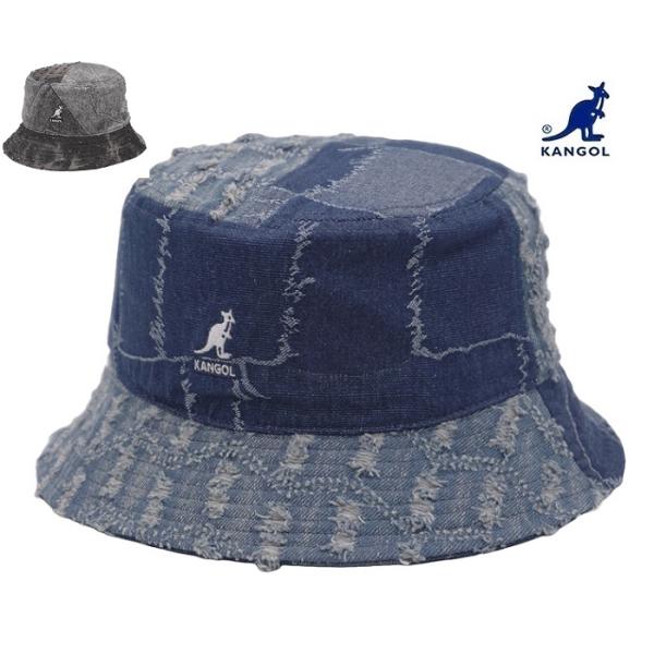カンゴール 帽子 ハット バケットハット メンズ レディース 大きいサイズ KANGOL Denim Mashup Bucket　デニムマッシュアップバケット