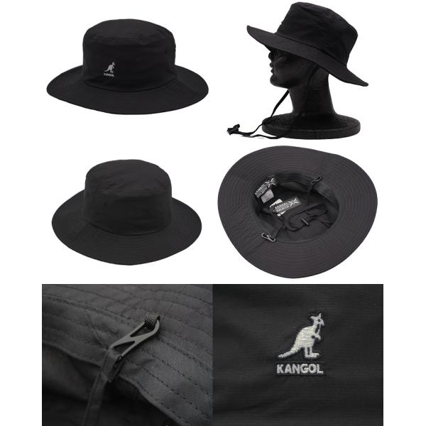 カンゴール 帽子 ハット 紫外線カット メンズ レディース サファリ キャンプ 紐付き KANGOL SMU Outdoor Hat アウトドア ハット ギフト プレゼント_1