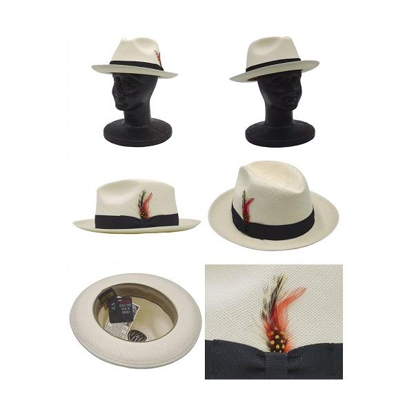 中折ハット メンズ ニューヨークハット 帽子 ストローハット レディース NEW YORK HAT 2078　Panama Fedora　パナマフェドラ_1
