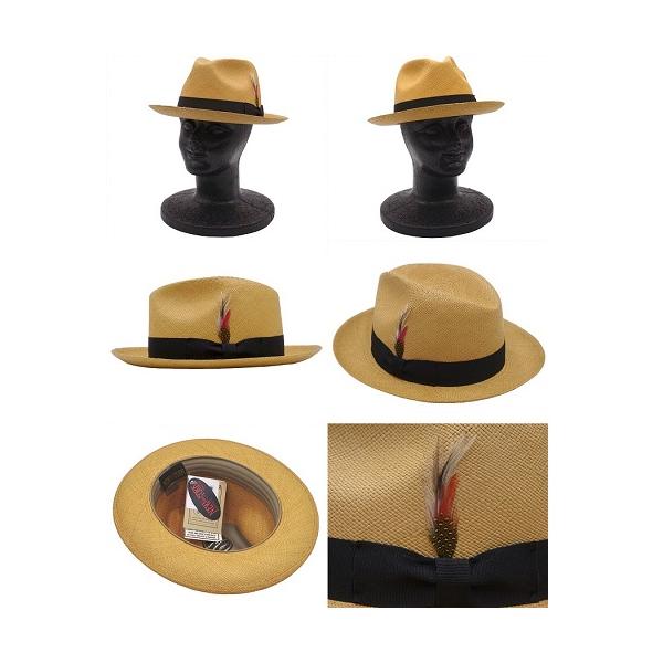 中折ハット メンズ ニューヨークハット 帽子 ストローハット レディース NEW YORK HAT 2078　Panama Fedora　パナマフェドラ_2