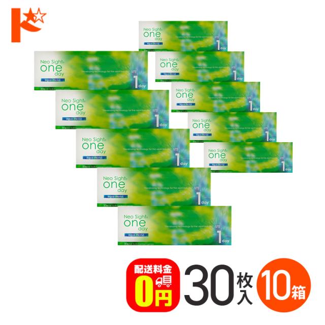 ◇ネオサイトワンデーアクアモイスト 送料無料 30枚入 10箱 コンタクトレンズの通販は 15,288円