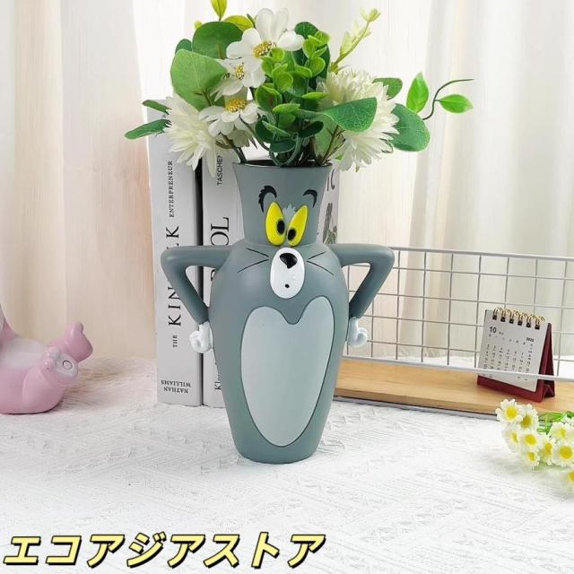 トムとジェリー 花瓶 花器 花入れ オブジェ 雑貨 インテリア 置物 装飾