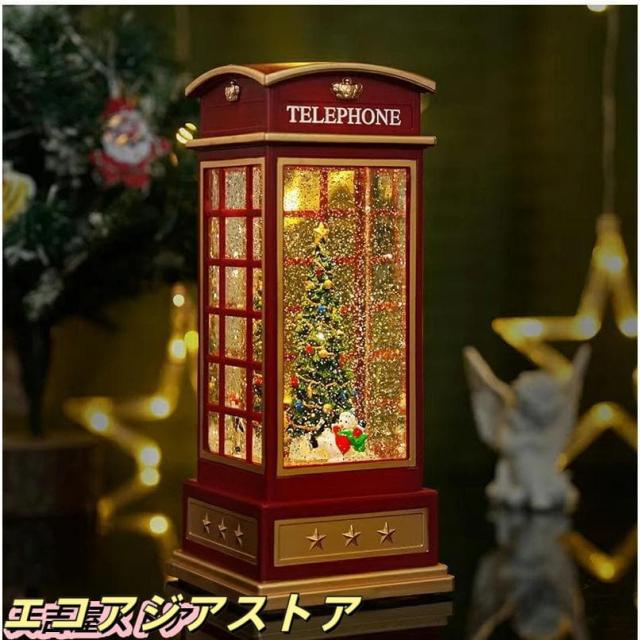 スノードーム クリスマスオルゴール メリーゴーランドオルゴール クリスマスツリースノーグローブ LEDライト内蔵 8曲自動ループ クリスマスプレゼント_18