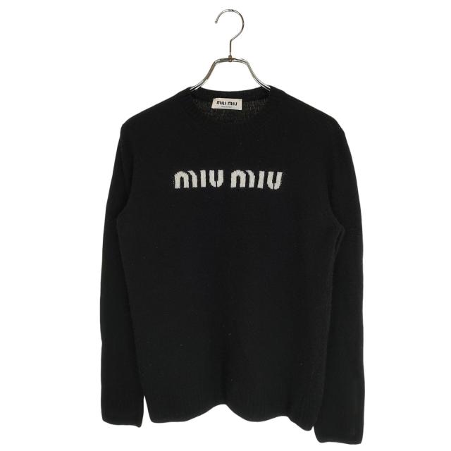 MIU MIU ミュウミュウ カシミア 長袖 ニット AMA2 2024 436 MMl808 S232 13K1 38 ブラック レディース