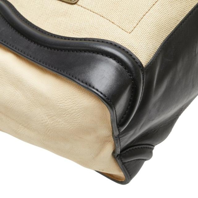 セリーヌ ラゲージ ミディアム ハンドバッグ キャンバス レディース