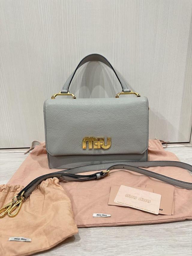miumiu MADRAS マドラスレザー 2WAY ハンドバッグ
