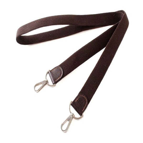 【美品】 HERMES エルメス ショルダーストラップ ガーデンパーティ ブラウン×シルバー 茶 フランス製 キャンバス×レザー