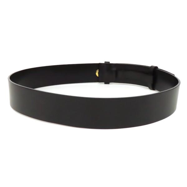 【美品】 BVLGARI ブルガリ LOETEI ベルト レザー ブルガリ・ブルガリ ロゴリング 黒 ブラック イタリア製 レディース_2